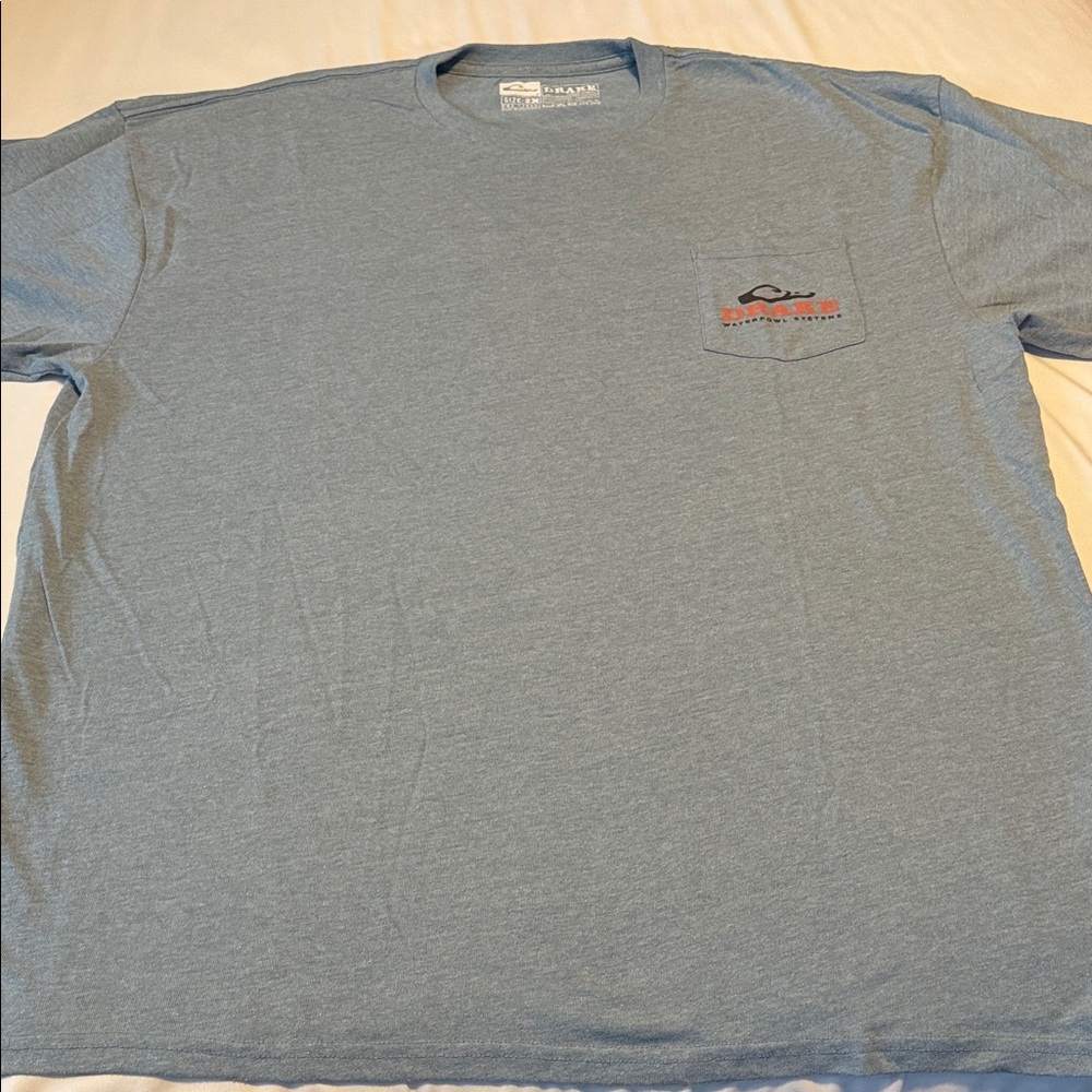 Men’s Drake Waterfowl Heather Blue Short Sleeve Tee